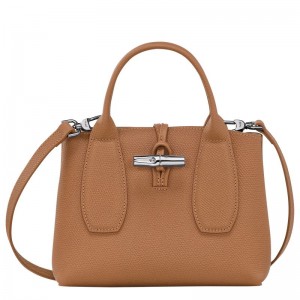 Beige Women's Longchamp Roseau S Handbag | 9380-LIJYR