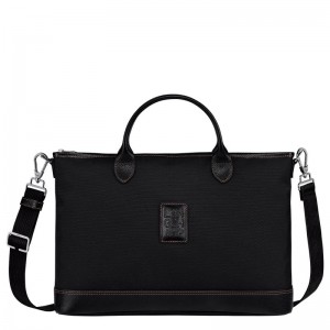 Black Men's Longchamp Boxford S Briefcase | 4780-DSHVG