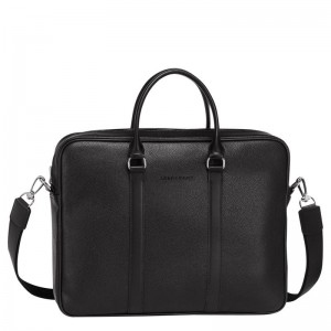 Black Men's Longchamp Le Foulonné S Briefcase | 8176-SLBUM