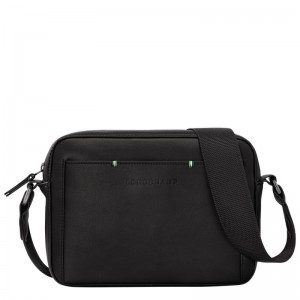 Black Men's Longchamp sur Seine Crossbody Bags | 8132-QBPHU