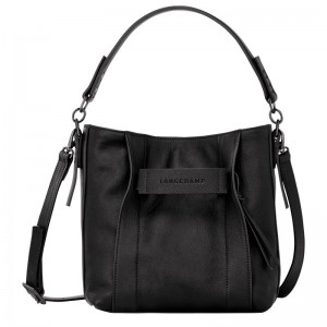 Black Women's Longchamp 3D S Crossbody Bags | 7582-IBUMC