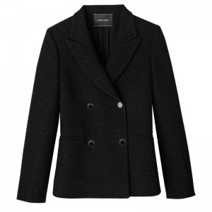 Black Women's Longchamp Jackets | 2604-GAMWL