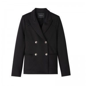 Black Women's Longchamp Jackets | 7321-YWLUC