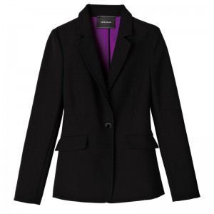 Black Women's Longchamp Jackets | 8923-RMCXZ