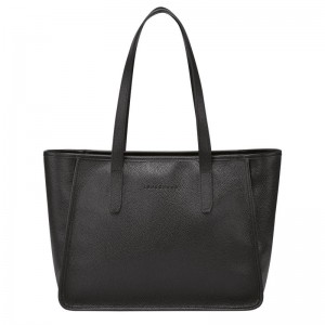 Black Women's Longchamp Le Foulonné L Tote Bags | 6815-DZOHI