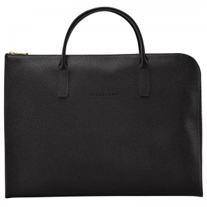 Black Women's Longchamp Le Foulonné S Briefcase | 4876-HTLEJ