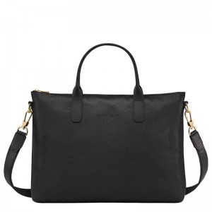 Black Women's Longchamp Le Foulonné S Briefcase | 1783-VYNSB