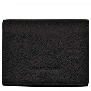 Black Women's Longchamp Le Foulonné Wallet | 3016-OQKHP