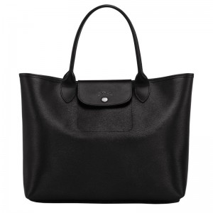 Black Women's Longchamp Le Pliage City L Tote Bags | 4270-HXROF