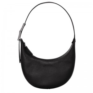 Black Women's Longchamp Roseau Essential S Hobo Bag | 5860-HAEPL