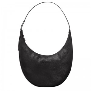 Black Women's Longchamp Roseau Essential L Shoulder Bags | 5283-NULGK