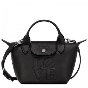 Black Women's Longchamp x Robert Indiana XS Handbag | 5724-CQTHO