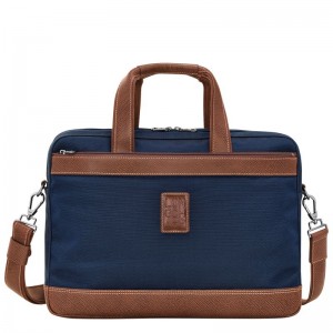 Blue Men's Longchamp Boxford L Briefcase | 0598-YQIGL