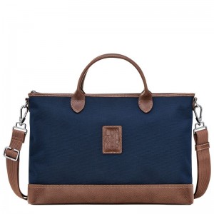 Blue Men's Longchamp Boxford S Briefcase | 1869-UAKEH