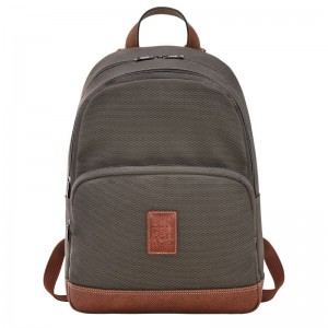 Brown Men's Longchamp Boxford Backpacks | 5413-QJXBF