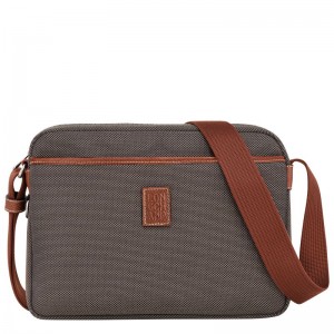 Brown Men's Longchamp Boxford M Crossbody Bags | 8725-CQTGZ