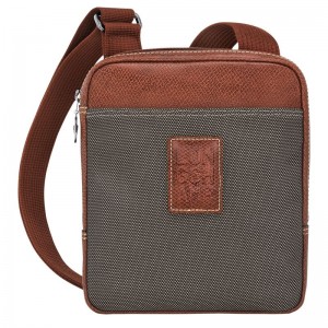 Brown Men's Longchamp Boxford XS Crossbody Bags | 7396-YLFHE