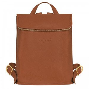 Brown Women's Longchamp Le Foulonné Backpacks | 2897-UOACW