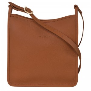 Brown Women's Longchamp Le Foulonné M Crossbody Bags | 1068-RUNZL