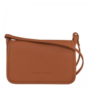 Brown Women's Longchamp Le Foulonné XS Clutch Bag | 9815-PCQDA