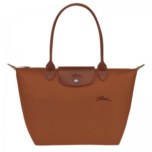 Brown Women's Longchamp Le Pliage Green M Tote Bags | 0241-LBQIX