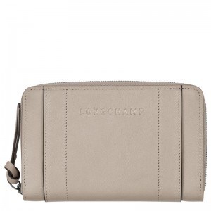 Grey Women's Longchamp 3D Wallet | 0893-YLPVU