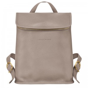 Grey Women's Longchamp Le Foulonné Backpacks | 5169-PZLVA