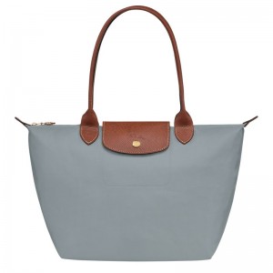 Grey Women's Longchamp Le Pliage Original M Tote Bags | 6587-HNTAP