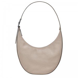 Grey Women's Longchamp Roseau Essential L Shoulder Bags | 7594-TVRUJ