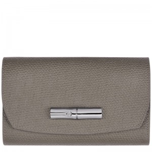 Grey Women's Longchamp Roseau Wallet | 3704-YWXIG