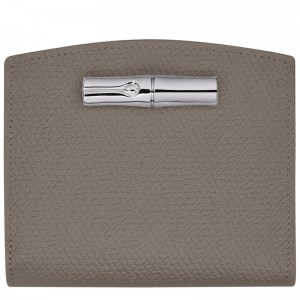 Grey Women's Longchamp Roseau Wallet | 9320-VWHMF