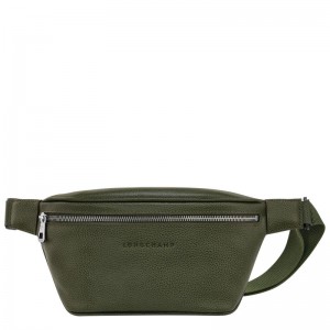 Khaki Women's Longchamp Le Foulonné M Belt Bags | 0751-GFJPT