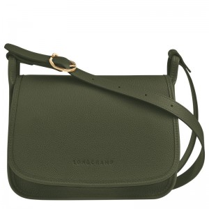 Khaki Women's Longchamp Le Foulonné M Crossbody Bags | 5842-IPANY