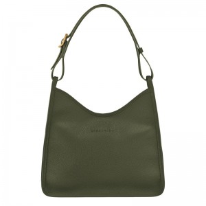 Khaki Women's Longchamp Le Foulonné M Hobo Bag | 2764-HLUFE