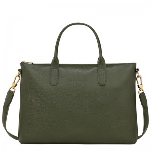 Khaki Women's Longchamp Le Foulonné S Briefcase | 5834-PEZYA