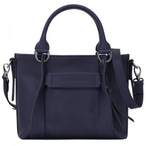 Navy Women's Longchamp 3D S Handbag | 4257-FVEXN