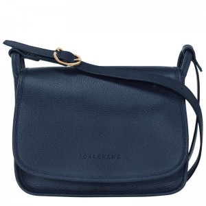 Navy Women's Longchamp Le Foulonné M Crossbody Bags | 7386-MYHSG