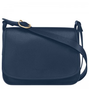 Navy Women's Longchamp Le Foulonné M Crossbody Bags | 8236-VXLAU