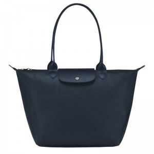 Navy Women's Longchamp Le Pliage City L Tote Bags | 5790-HPLAT