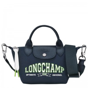 Navy Women's Longchamp Le Pliage Collection XS Handbag | 5237-OSNMH