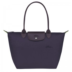 Navy Women's Longchamp Le Pliage Green M Tote Bags | 9528-MJKFX