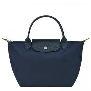 Navy Women's Longchamp Le Pliage Green S Handbag | 0943-DALQW