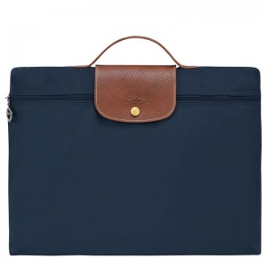 Navy Women's Longchamp Le Pliage Original S Briefcase | 0369-MWXJY