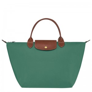 Olive Women's Longchamp Le Pliage Original M Handbag | 0423-FUWYJ