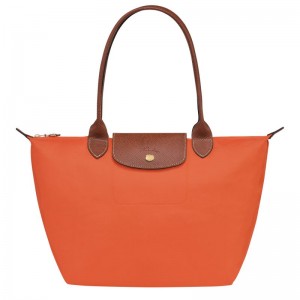 Orange Women's Longchamp Le Pliage Original M Tote Bags | 3615-KYGEJ