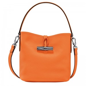 Orange Women's Longchamp Roseau Essential XS Bucket Bags | 8547-PYXGV