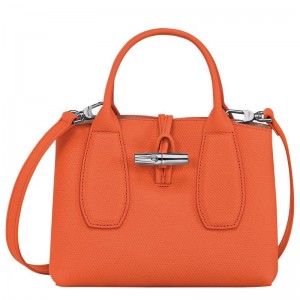 Orange Women's Longchamp Roseau S Handbag | 3426-DLYKG