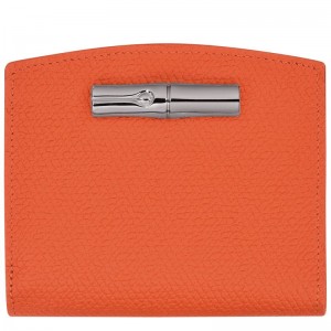 Orange Women's Longchamp Roseau Wallet | 6451-LXMRA