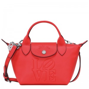 Red Women's Longchamp x Robert Indiana XS Handbag | 9716-BZYQJ