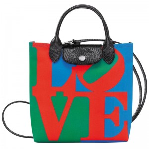 Red / Navy Women's Longchamp x Robert Indiana XS Handbag | 6471-ANWJO